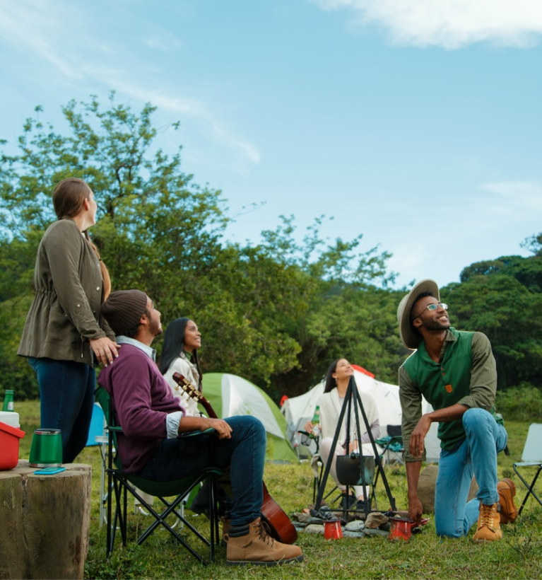 Backpacking tent with compact survival gear kit, hiking pack, and essential camping tools for trail adventures