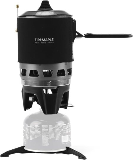 outdoor cooking stove for camping and backpacking with integrated pot system