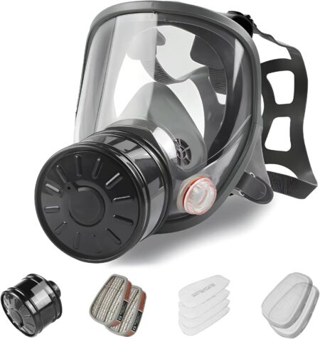 Gas Mask Survival Nuclear and Chemical Full Face Respirator with 40mm Activated Carbon Filter