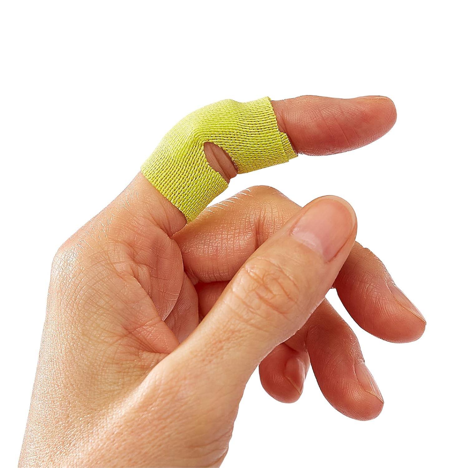 CURAD antibacterial bandage applied on hand protecting a cut, ideal for backpacking first aid kit and hiking medical kit use