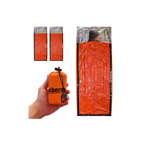 Best emergency sleeping bag fully unfolded for outdoor survival and camping