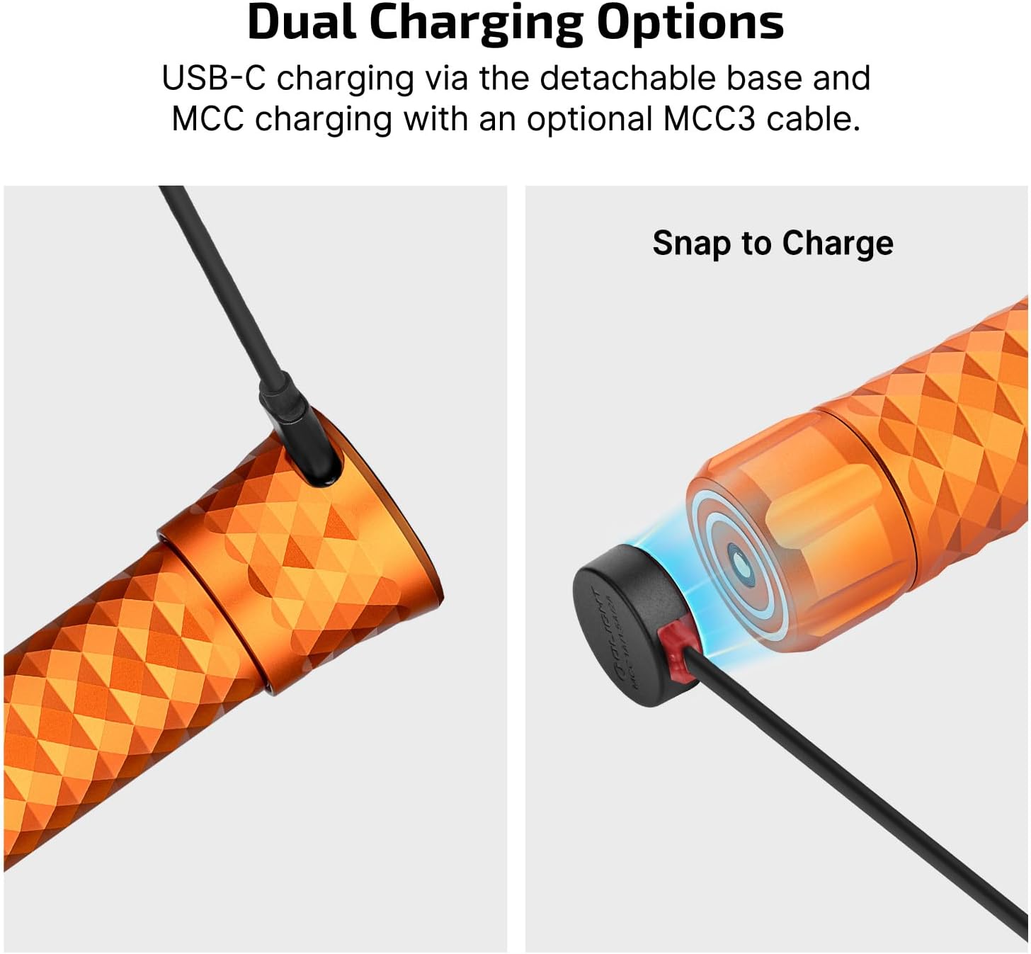 OLIGHT Prowess rechargeable flashlight with USB-C fast charging