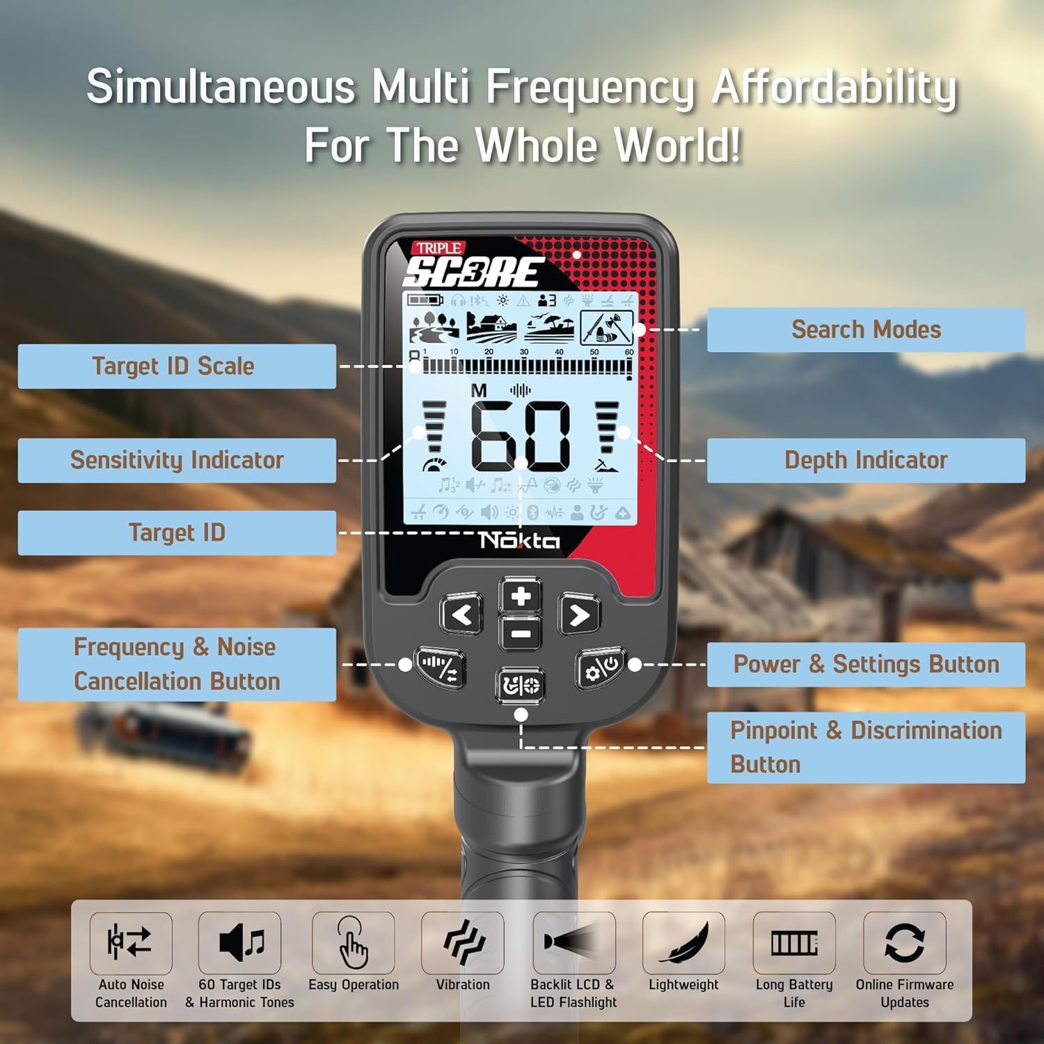 Nokta Triple Score PRO Pack accessories including AccuPoint pinpointer and leg holster