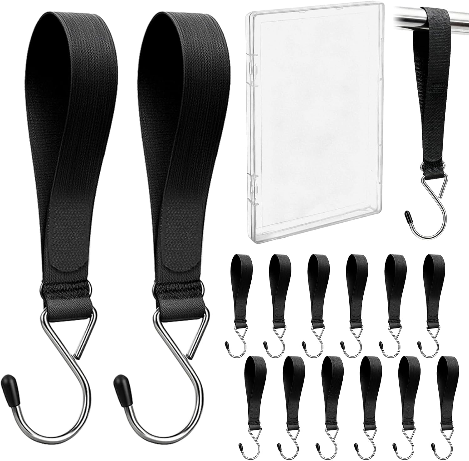 14PCS ice fishing shelter tent hooks set with durable storage box
